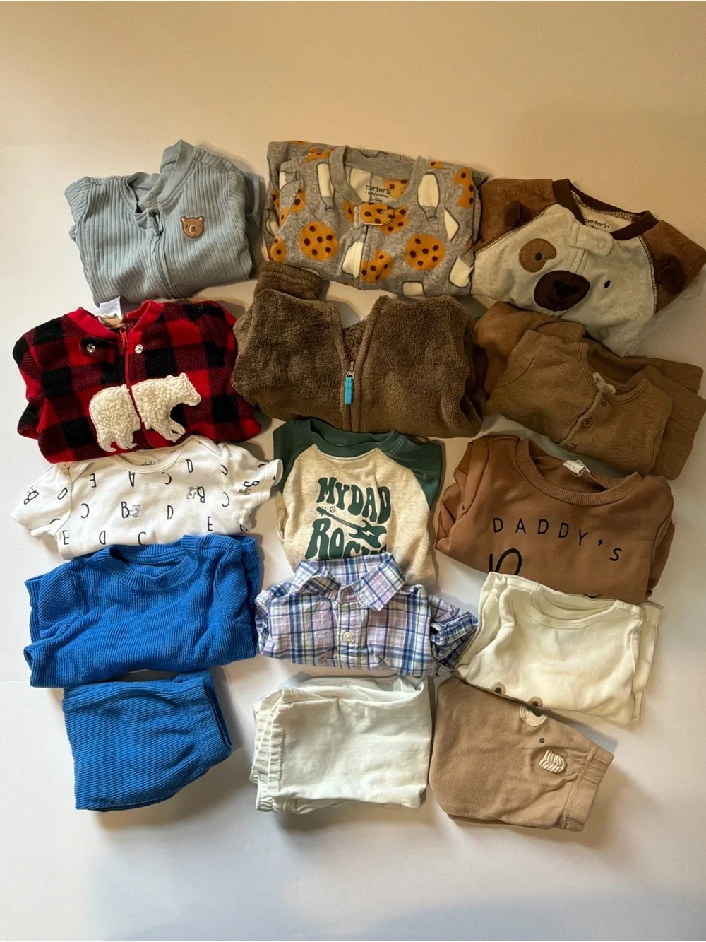 15 piece Baby Boy Bundle Lot of Winter Clothes 6 mo & 6-9 month Mixed Brands